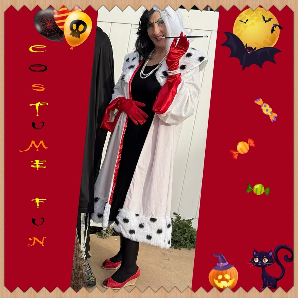 Complete Cruella Party Costume
(See description for full details)